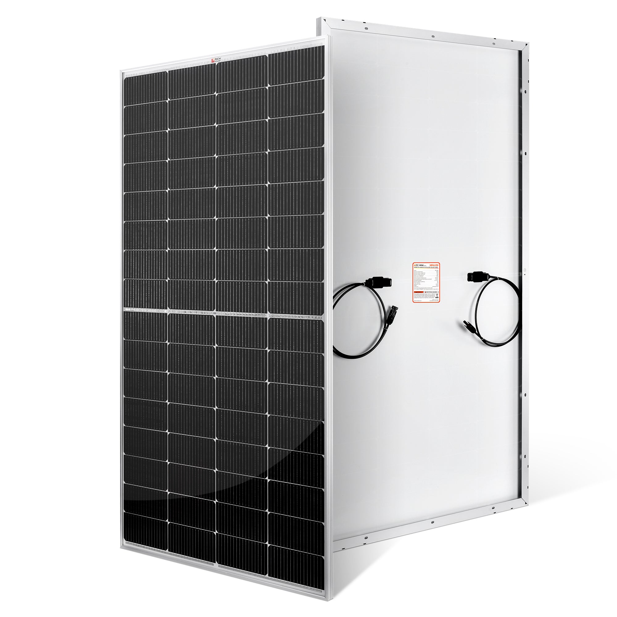 RICH SOLAR MEGA 250 | 250 Watt Solar Panel | Premier 12V Off-Grid Solar Panel for RVs, Vans, Boats | 25-Year Output Warranty | UL Certified