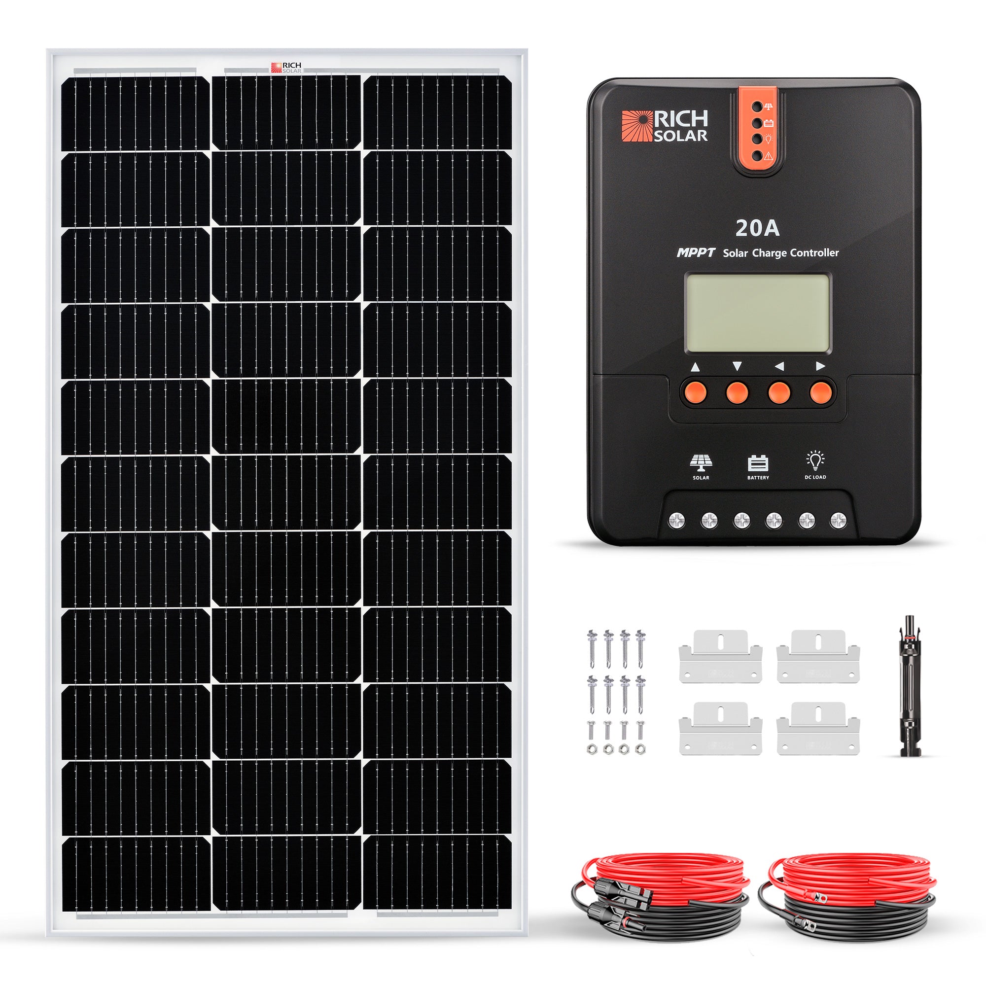 RICH SOLAR 100 Watt Solar Kit