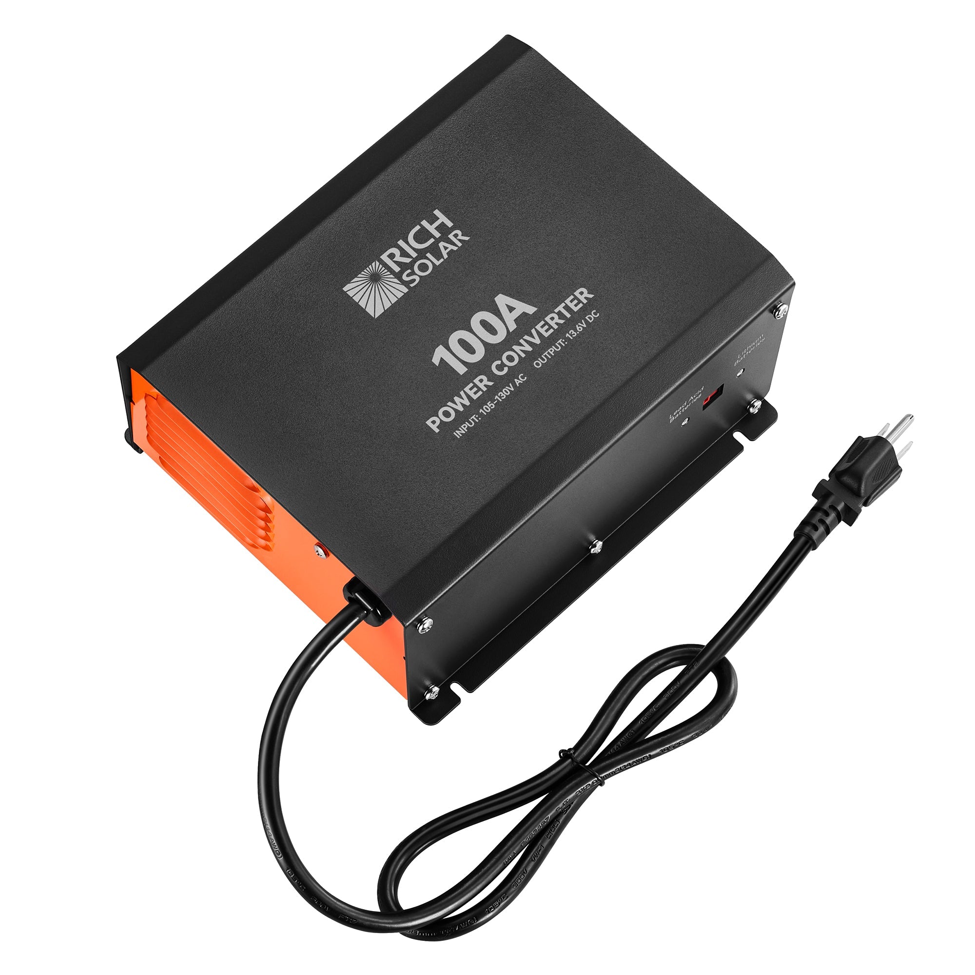 RICH SOLAR 100 Amp Power Converter | 100A 120V Battery Charger | Overload, Overheat, Reverse Polarity Protection | Plug and Play