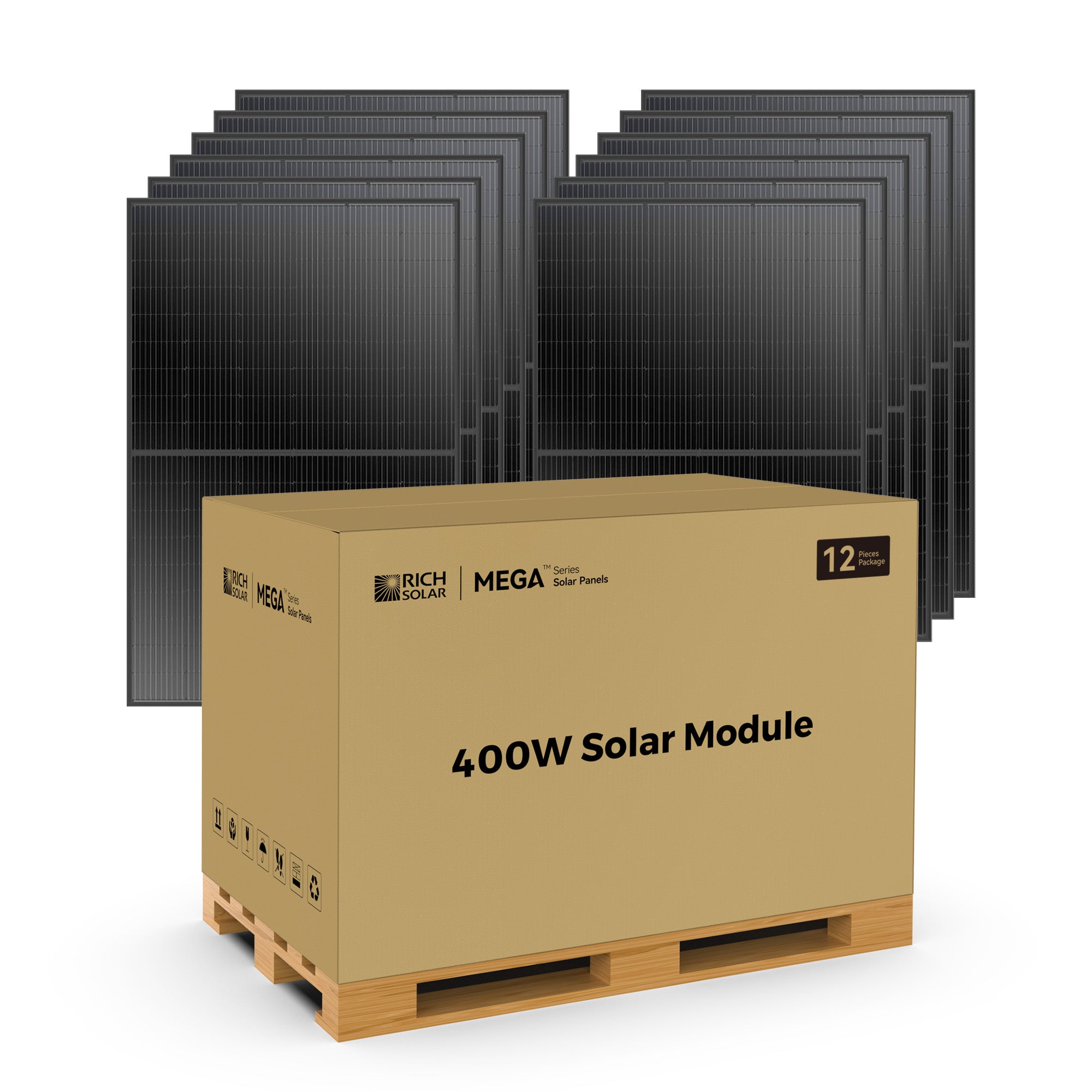 RICH SOLAR MEGA 400 | 400 Watt Solar Panel | Premium Grid-tie or Off-grid Solar Panel for Residential, Commercial, Agriculture | UL Certified