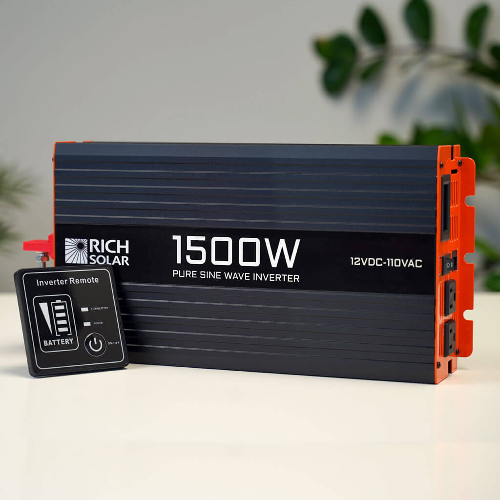 RICH SOLAR NOVA PURE 1.5K | 1500 (1.5kW) Watt 12 Volt Industrial Pure Sine Wave Inverter