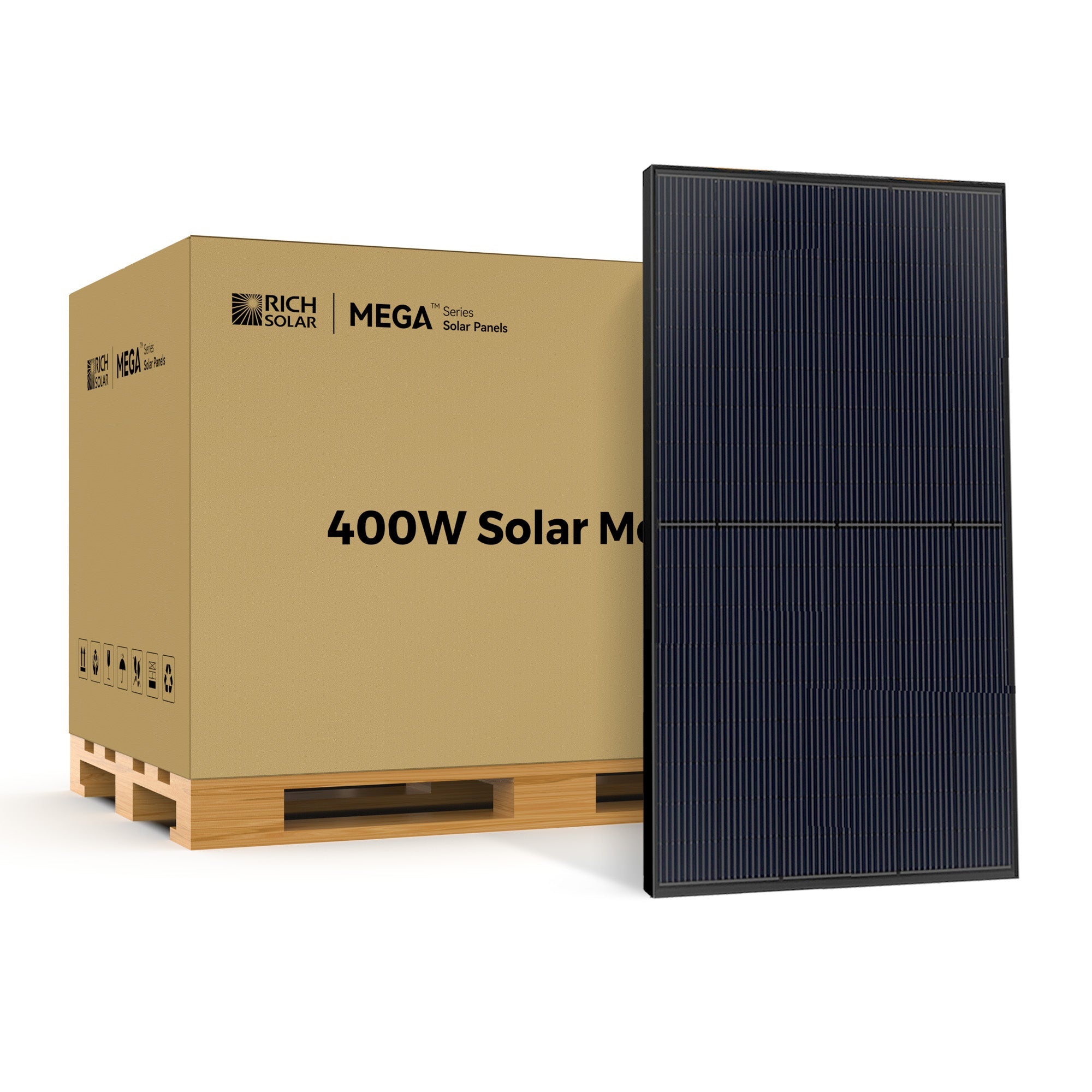 RICH SOLAR MEGA 400 | 400 Watt Solar Panel | Premium Grid-tie or Off-grid Solar Panel for Residential, Commercial, Agriculture | UL Certified