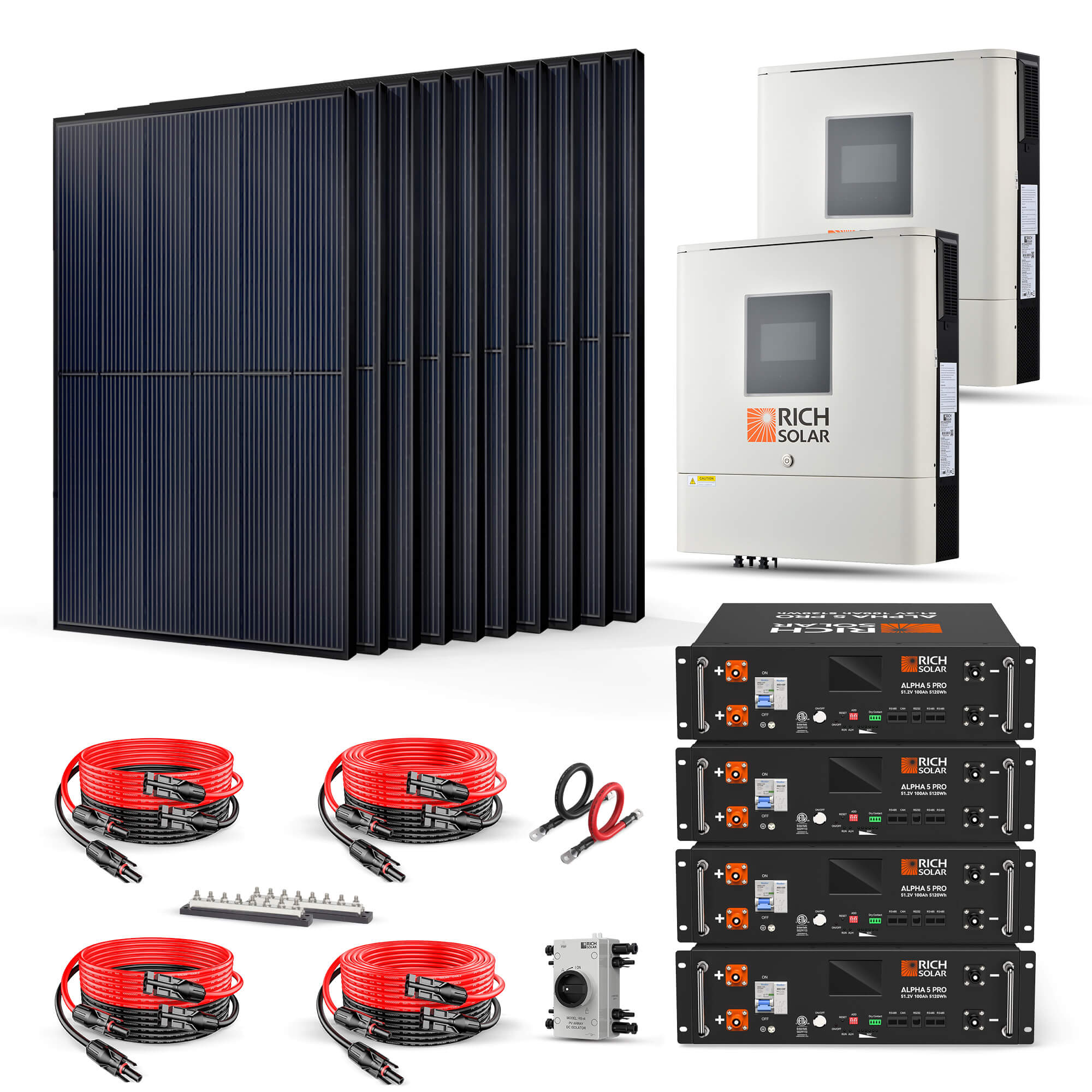 RICH SOLAR 4000W 48VDC-240VAC Solar Kit