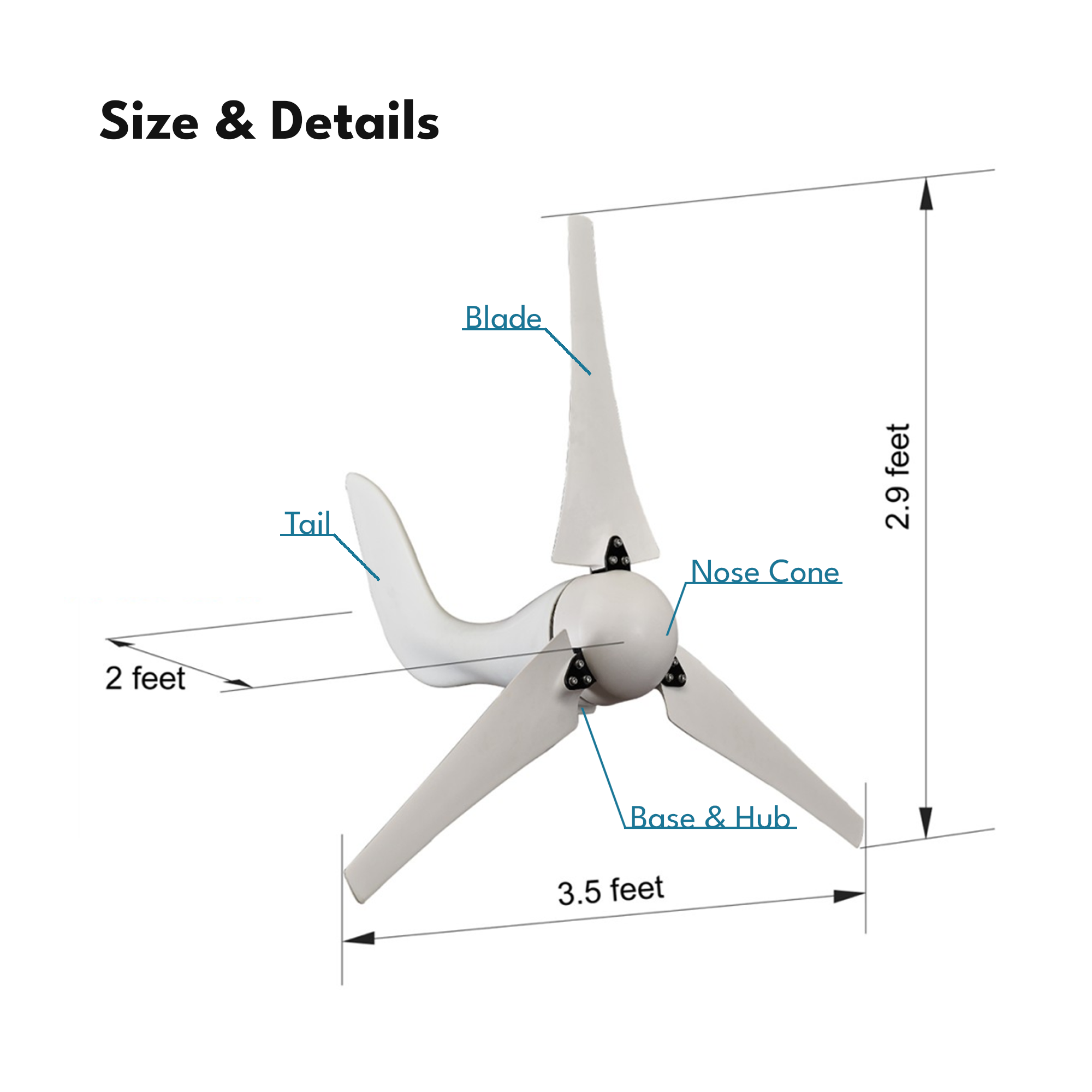 Automaxx Windmill 400W Wind Turbine Generator Kit