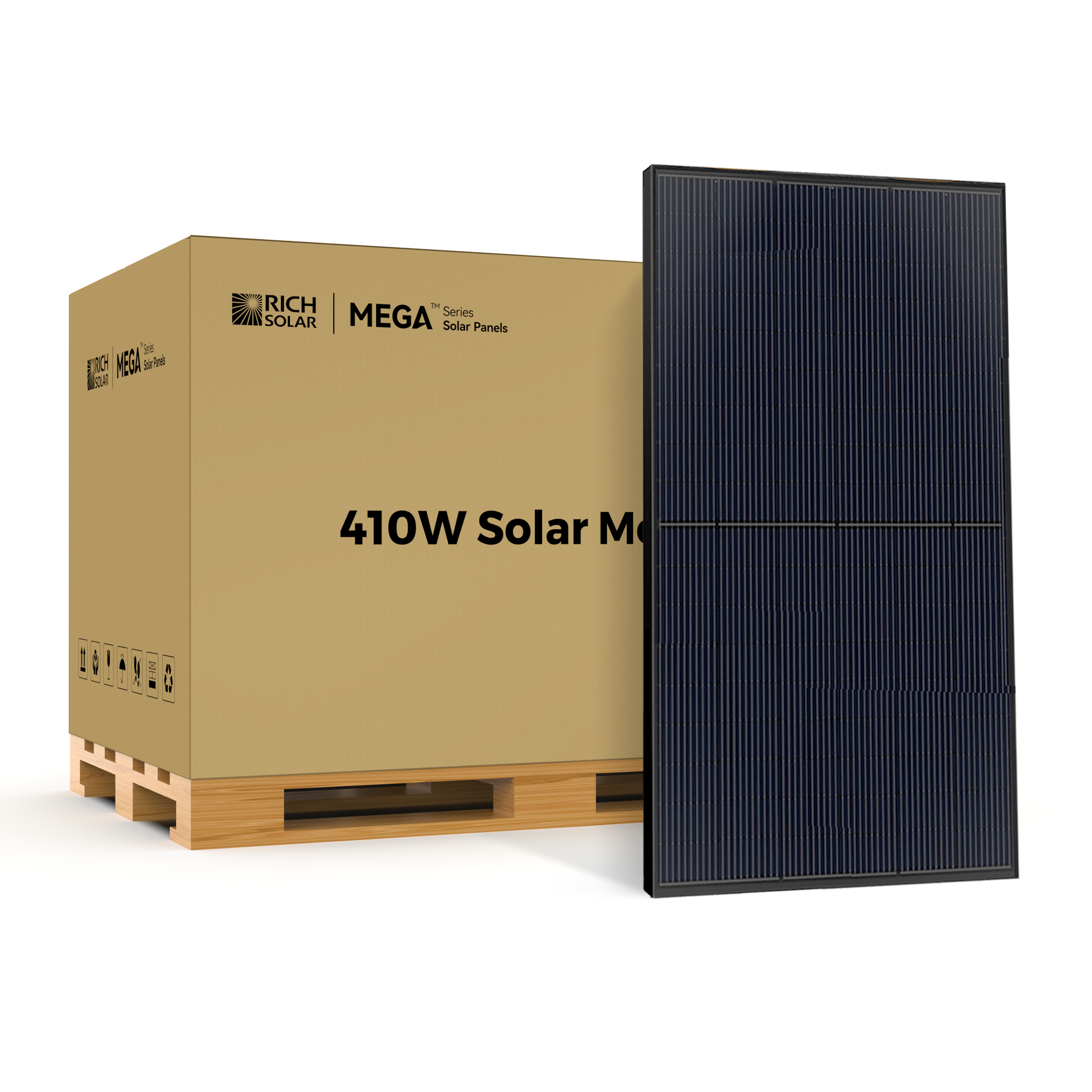 RICH SOLAR MEGA 410 | 410 Watt Solar Panel | Premium Grid-tie or Off-grid Solar Panel for Residential, Commercial, Agriculture | UL Certified