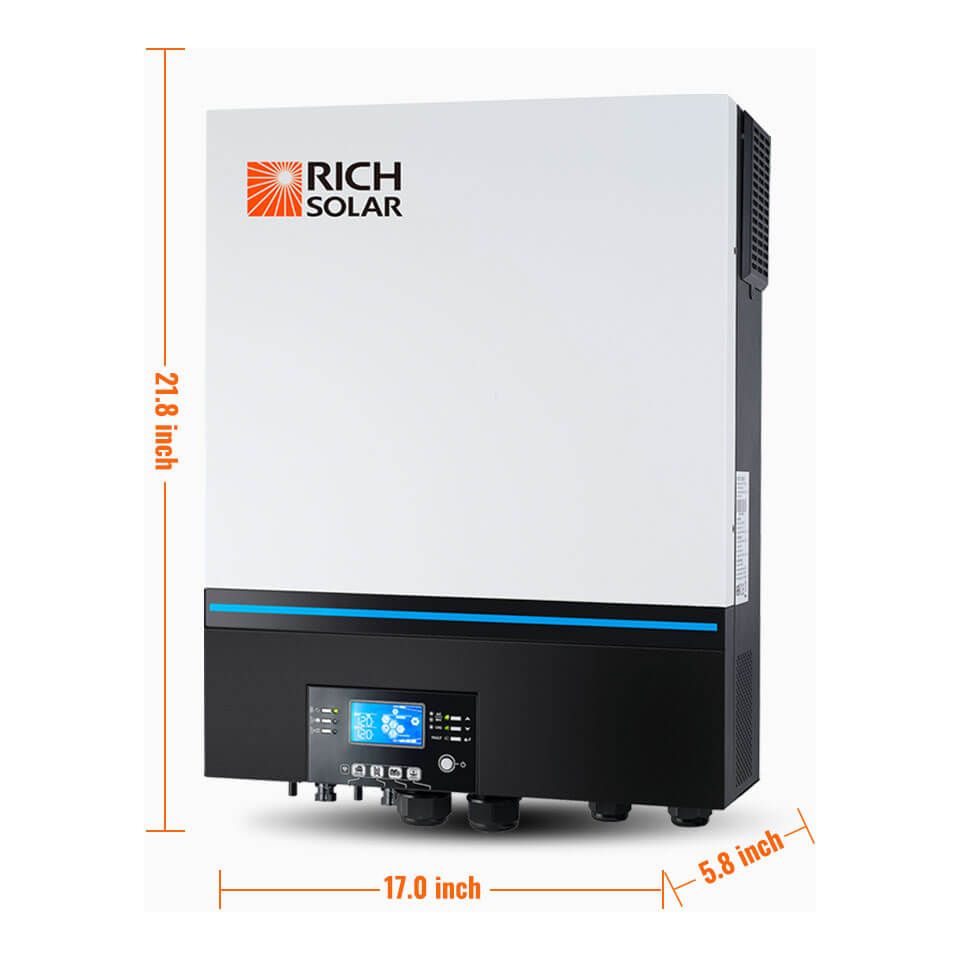 RICH SOLAR Complete Off-Grid Solar Kit RS-H6548 | 8000W PV Input 48V 120VAC Output + 6560(16x410) Watt Solar PV [KIT-SR0001]