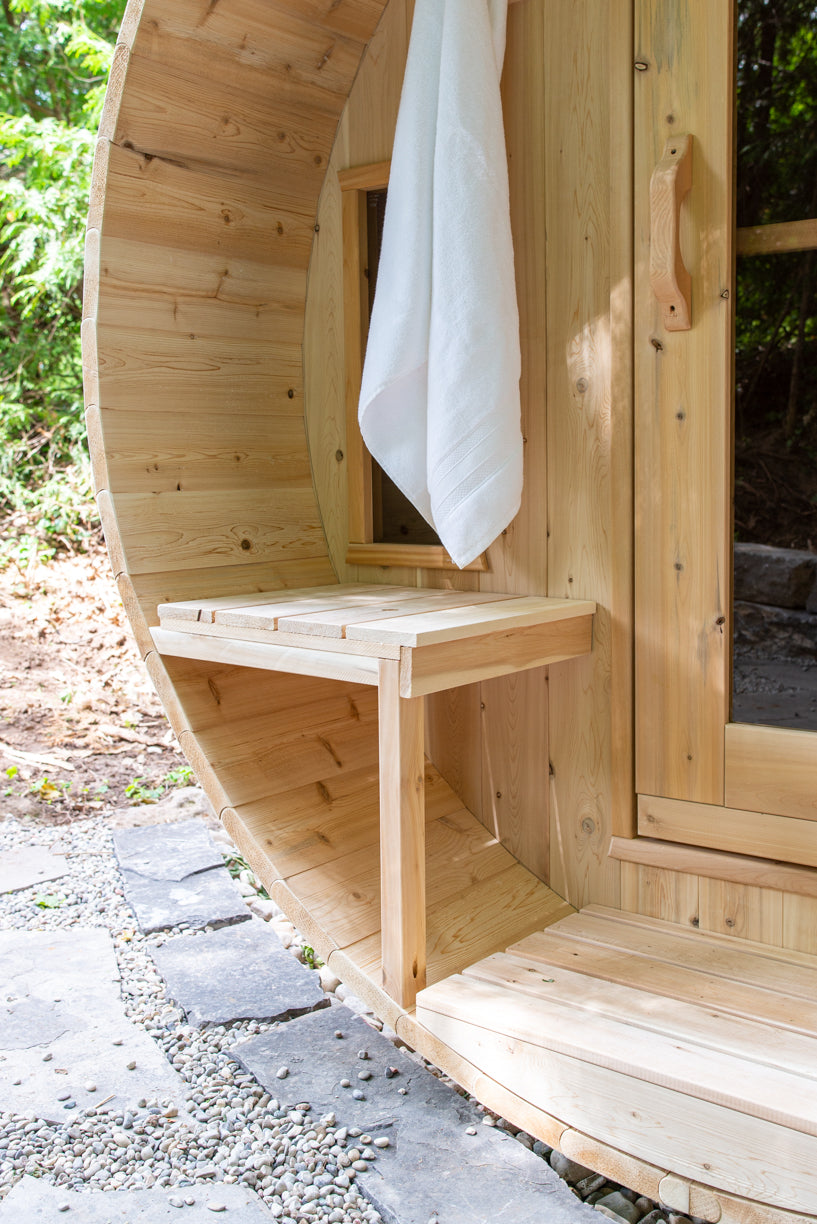 Dundalk Leisurecraft Canadian Timber Tranquility Barrel Sauna | 6-8 Persons