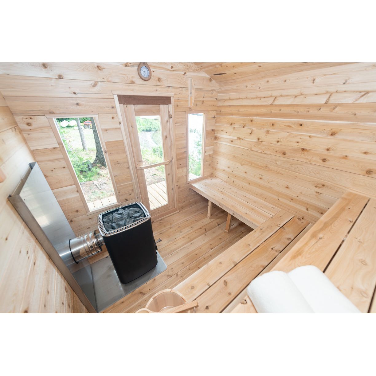 Dundalk Leisurecraft Canadian Timber Georgian Cabin Sauna | 6 Persons