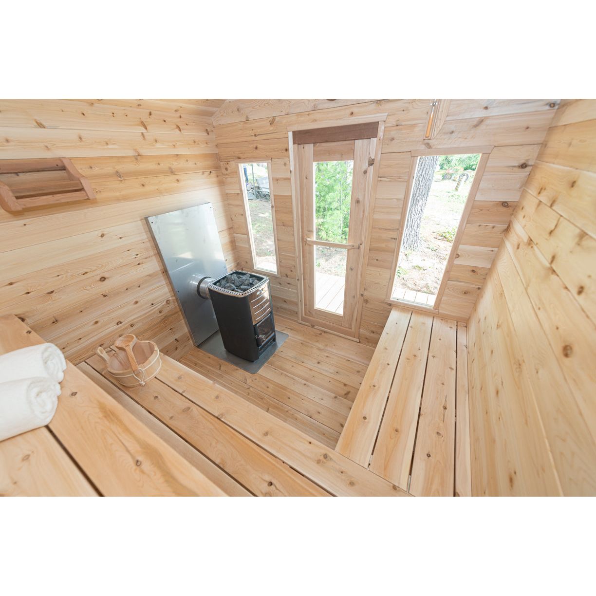 Dundalk Leisurecraft Canadian Timber Georgian Cabin Sauna | 6 Persons