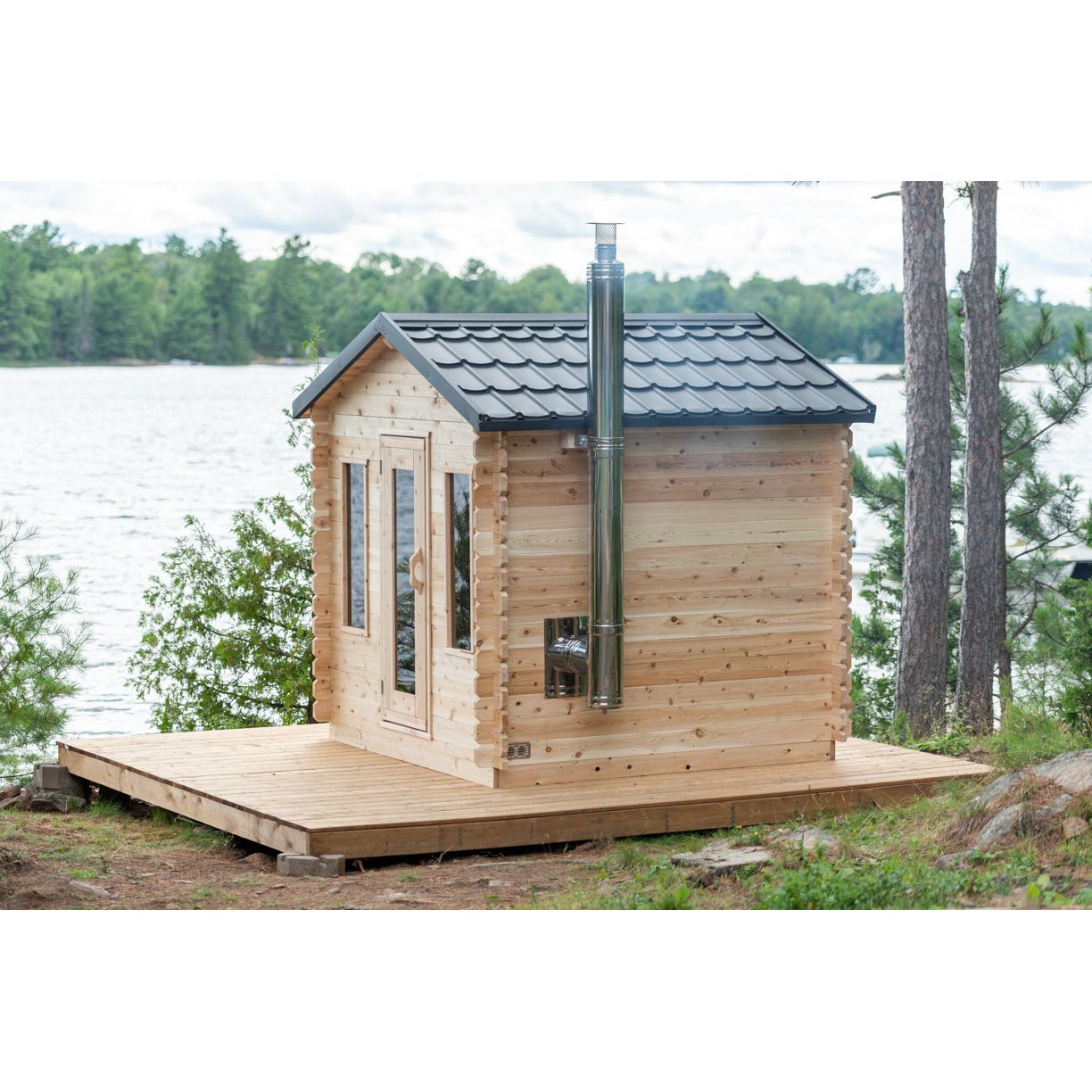 Dundalk Leisurecraft Canadian Timber Georgian Cabin Sauna | 6 Persons