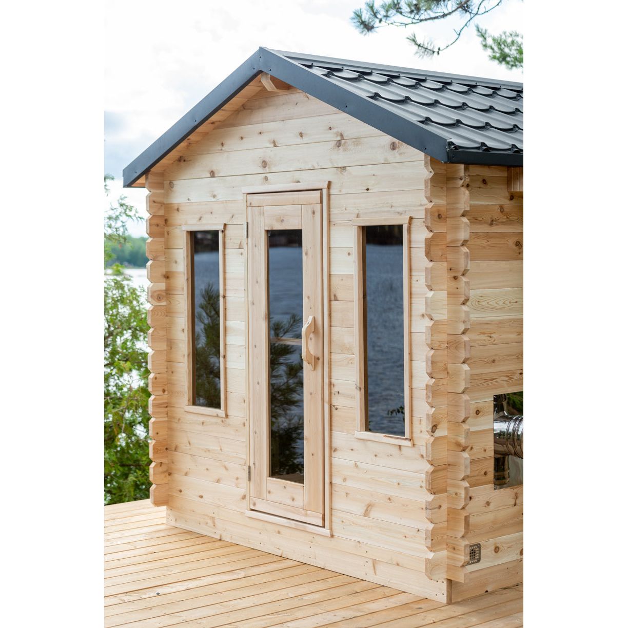 Dundalk Leisurecraft Canadian Timber Georgian Cabin Sauna | 6 Persons