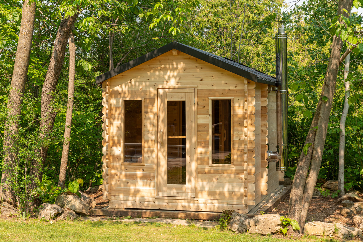 Dundalk Leisurecraft Canadian Timber Georgian Cabin Sauna with Changeroom | 6 Persons