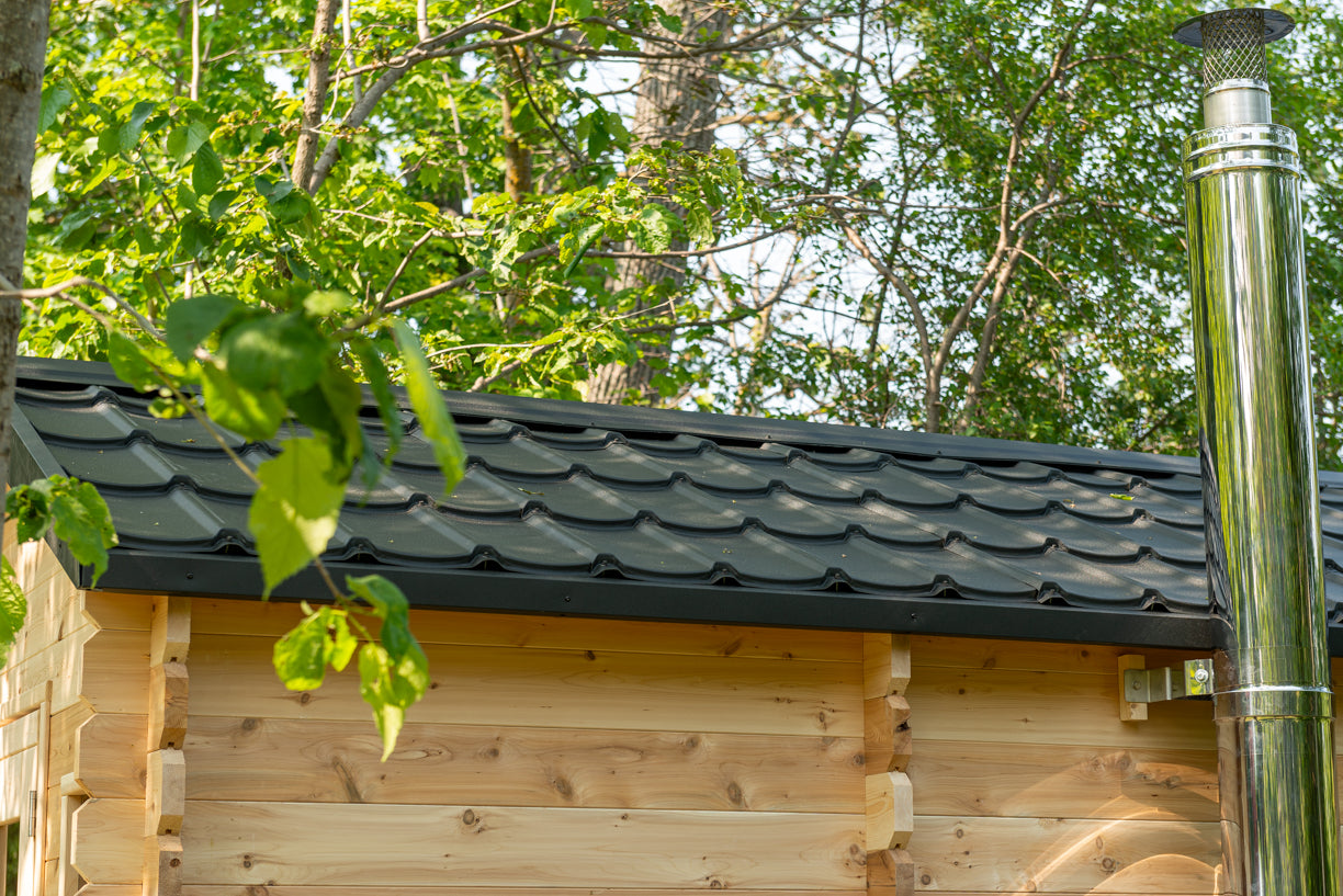 Dundalk Leisurecraft Canadian Timber Georgian Cabin Sauna with Changeroom | 6 Persons