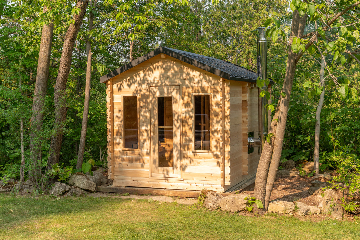 Dundalk Leisurecraft Canadian Timber Georgian Cabin Sauna with Changeroom | 6 Persons