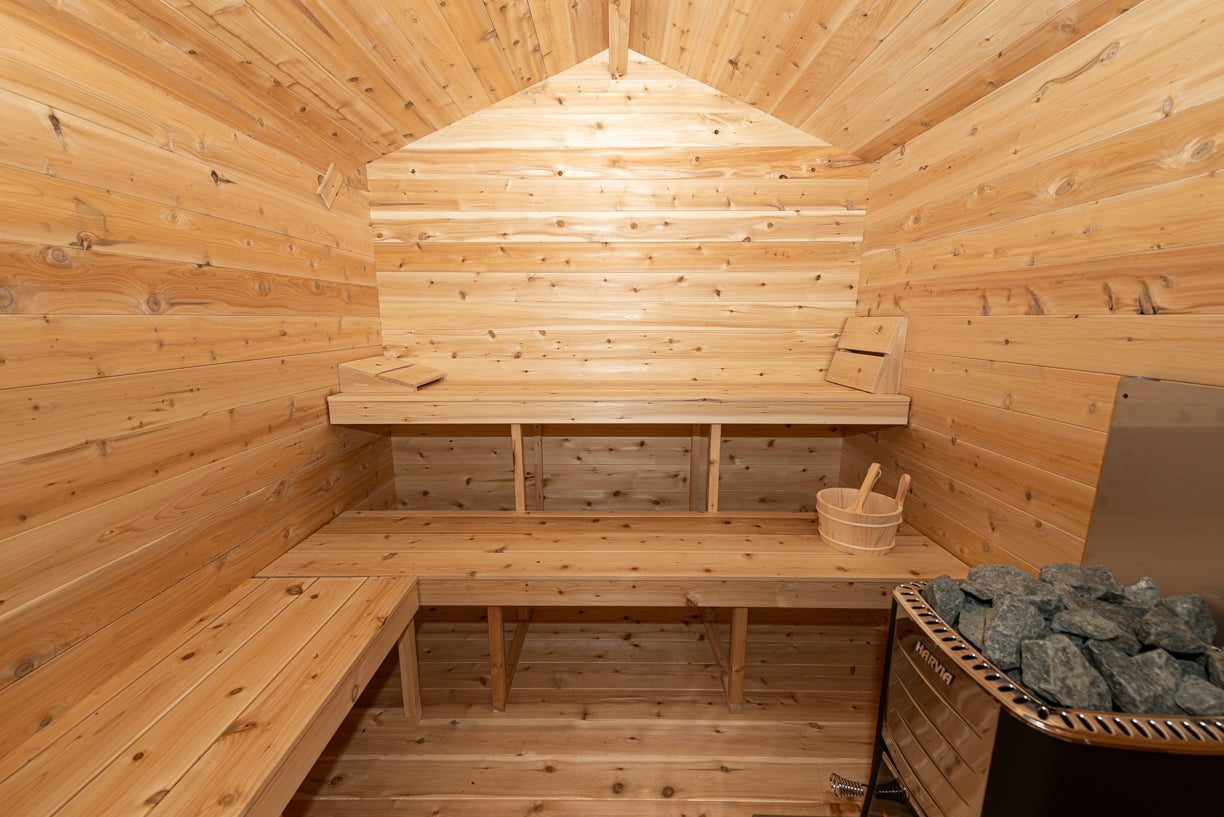 Dundalk Leisurecraft Canadian Timber Georgian Cabin Sauna with Changeroom | 6 Persons