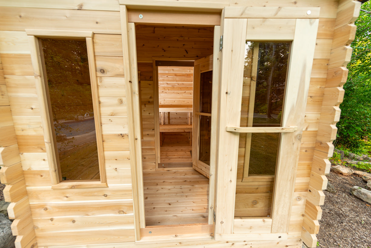 Dundalk Leisurecraft Canadian Timber Georgian Cabin Sauna with Changeroom | 6 Persons