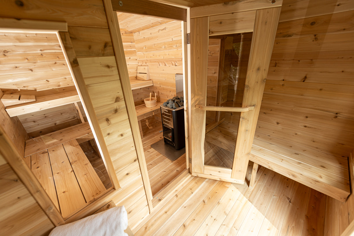 Dundalk Leisurecraft Canadian Timber Georgian Cabin Sauna with Changeroom | 6 Persons