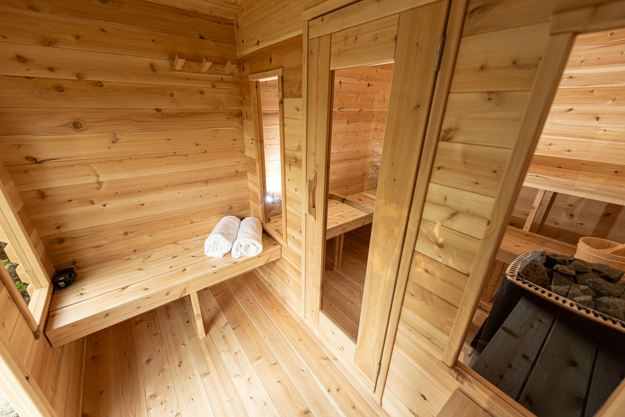 Dundalk Leisurecraft Canadian Timber Georgian Cabin Sauna with Changeroom | 6 Persons