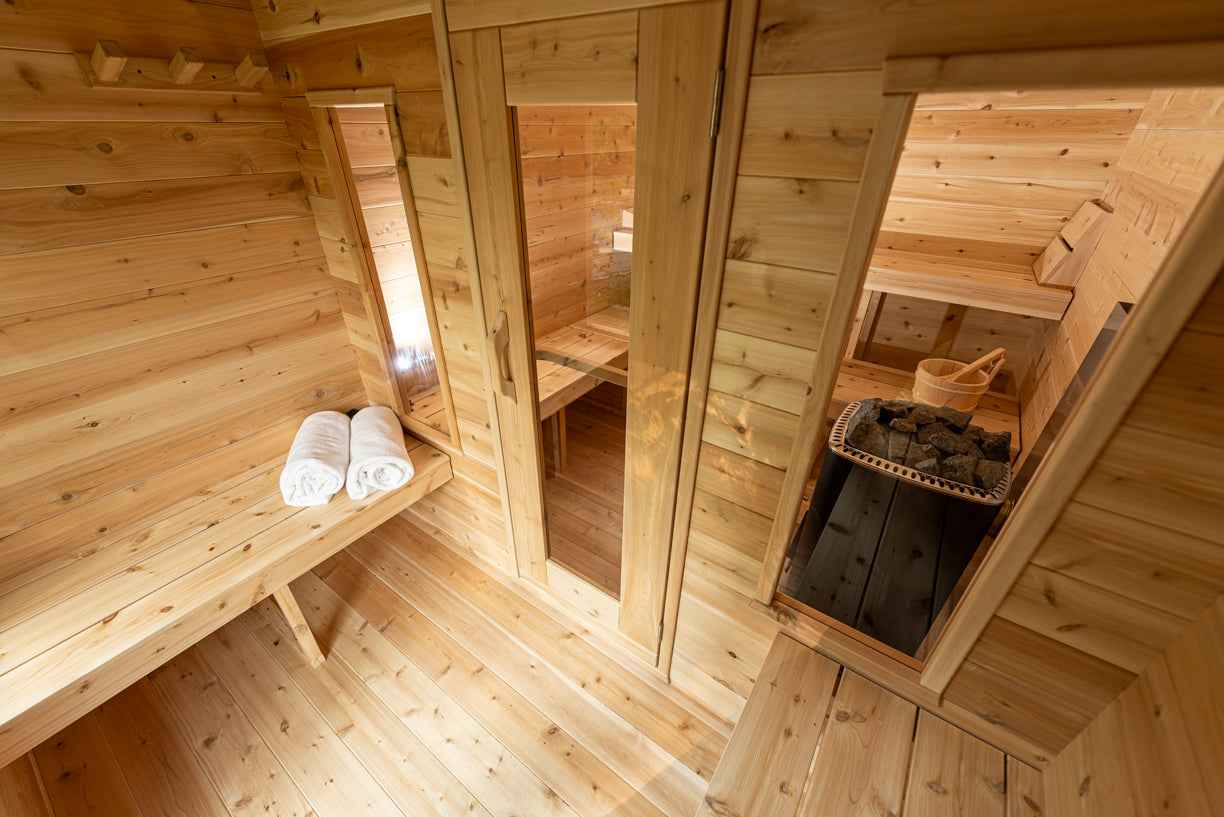 Dundalk Leisurecraft Canadian Timber Georgian Cabin Sauna with Changeroom | 6 Persons