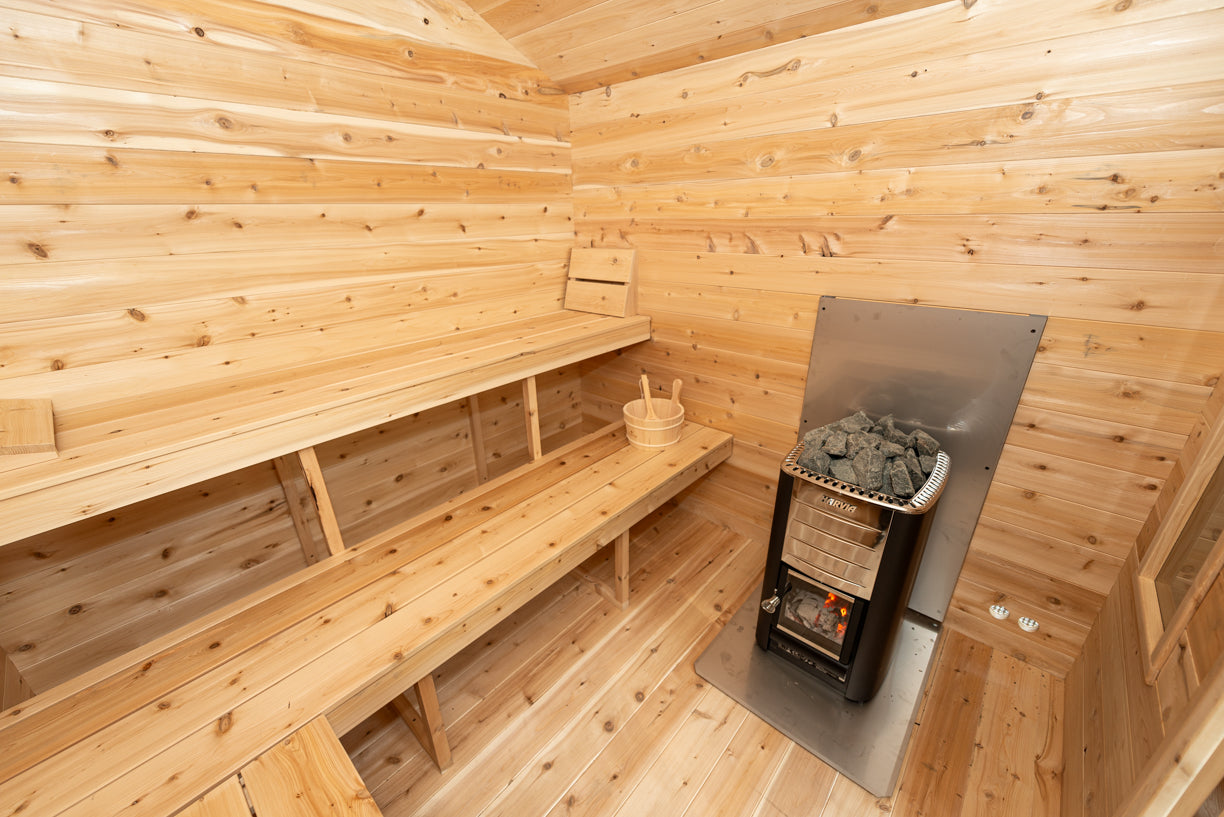 Dundalk Leisurecraft Canadian Timber Georgian Cabin Sauna with Changeroom | 6 Persons