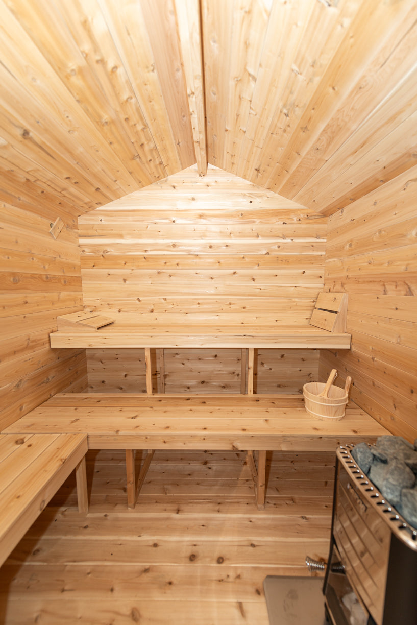 Dundalk Leisurecraft Canadian Timber Georgian Cabin Sauna with Changeroom | 6 Persons