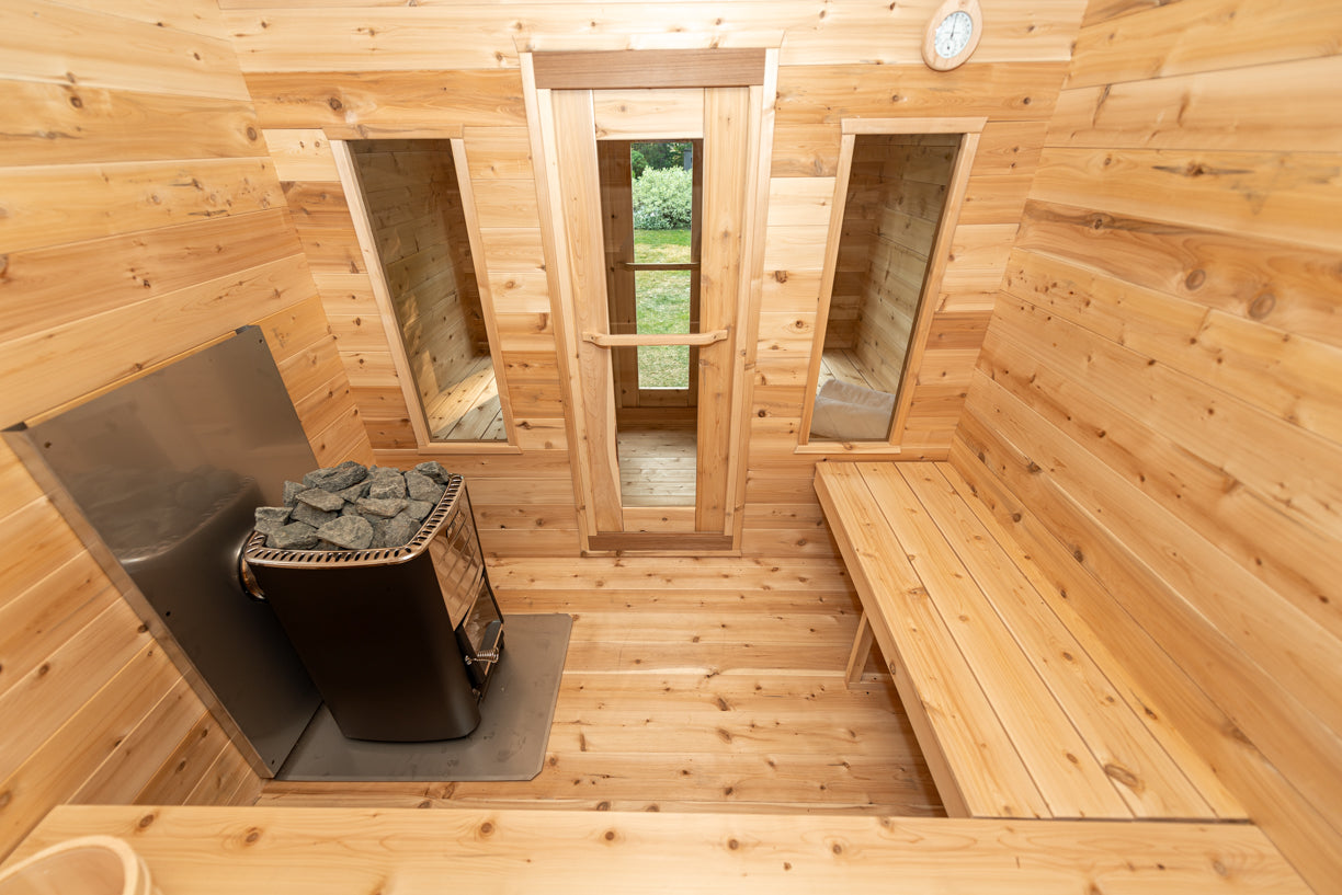 Dundalk Leisurecraft Canadian Timber Georgian Cabin Sauna with Changeroom | 6 Persons