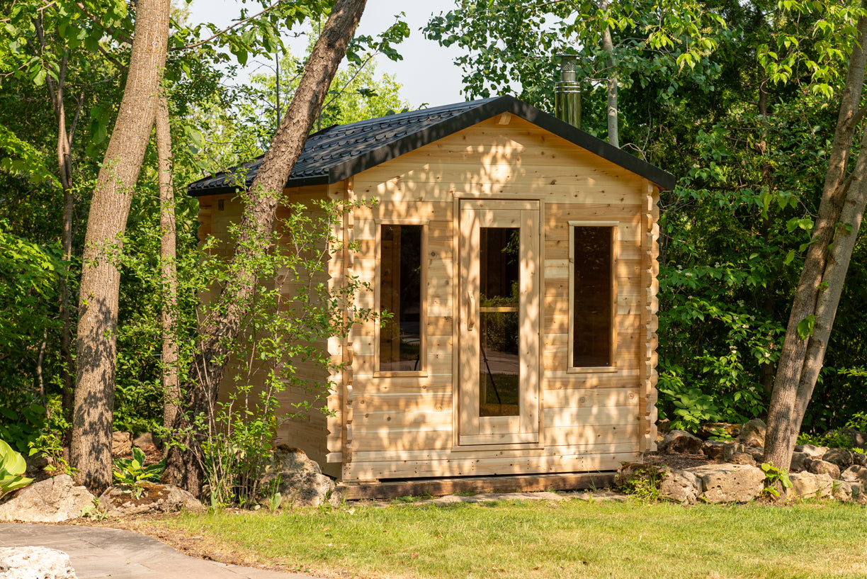 Dundalk Leisurecraft Canadian Timber Georgian Cabin Sauna with Changeroom | 6 Persons