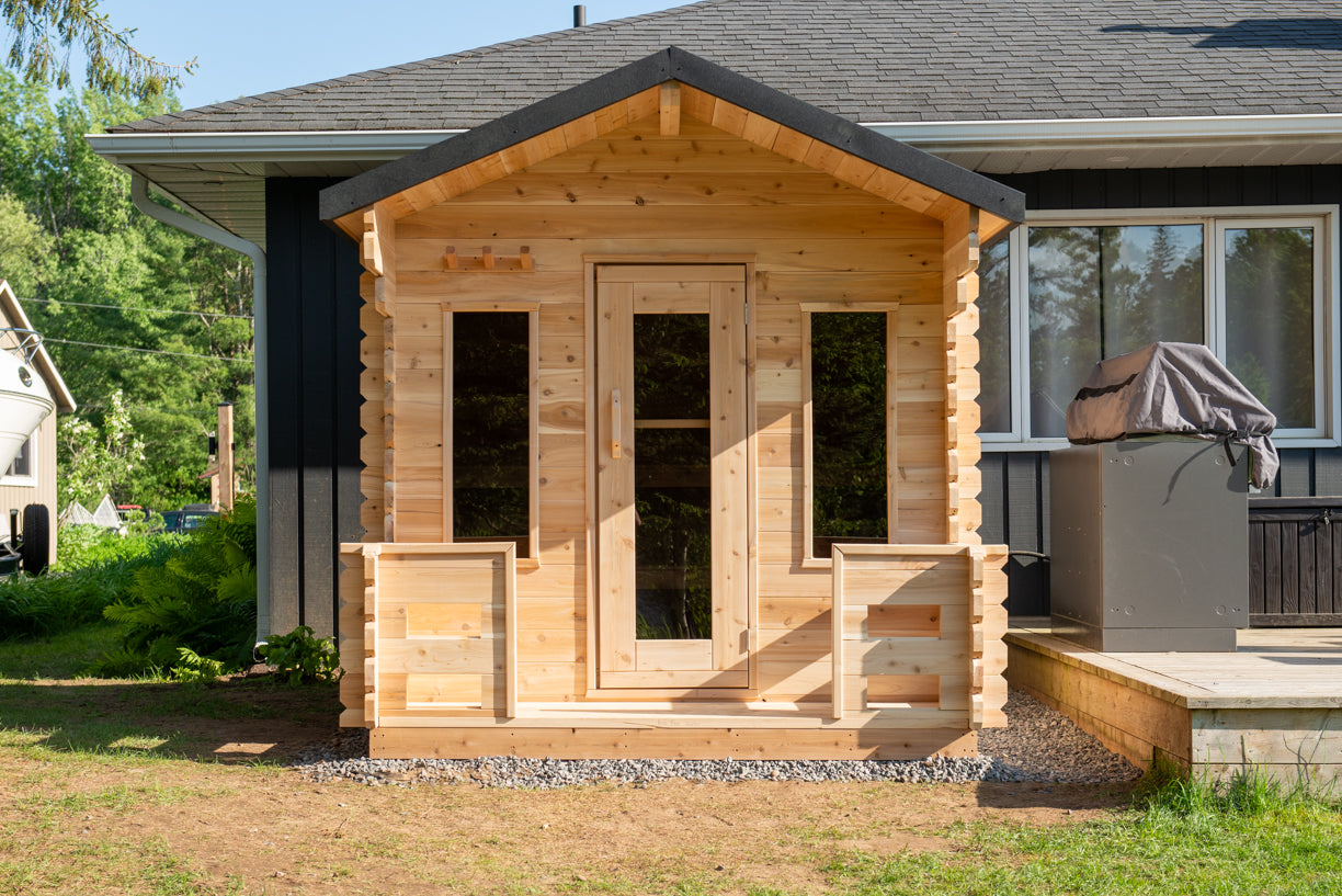 Dundalk Leisurecraft Canadian Timber Georgian Georgian Cabin Sauna with Porch | 6 Persons