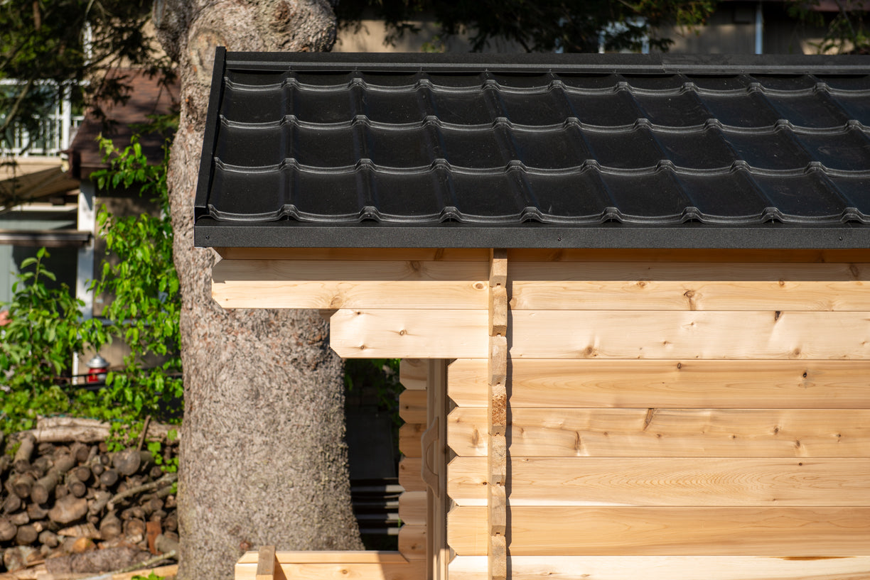 Dundalk Leisurecraft Canadian Timber Georgian Georgian Cabin Sauna with Porch | 6 Persons