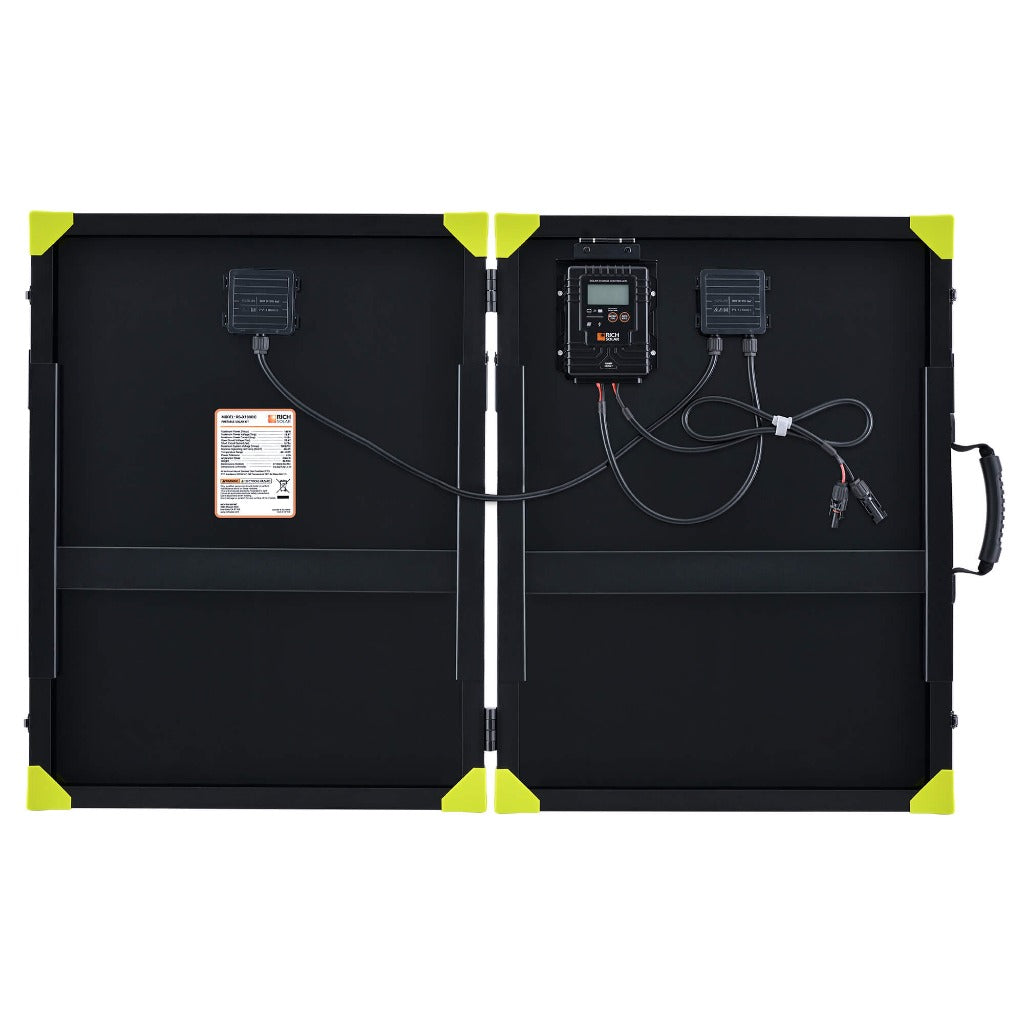 RICH SOLAR MEGA 100 Portable Briefcase Charging Kit | 100 Watt Portable Solar Panel | High Efficiency