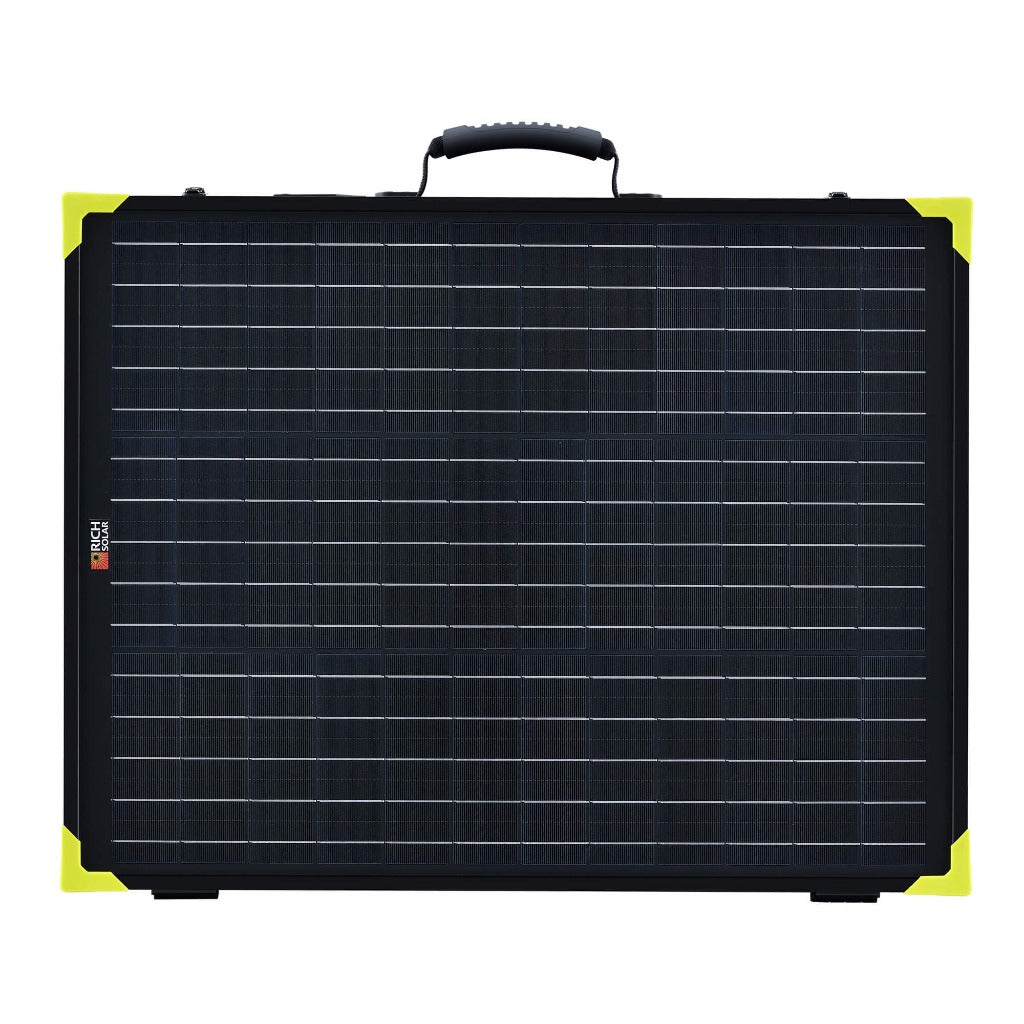 RICH SOLAR MEGA 100 Portable Briefcase Charging Kit | 100 Watt Portable Solar Panel | High Efficiency