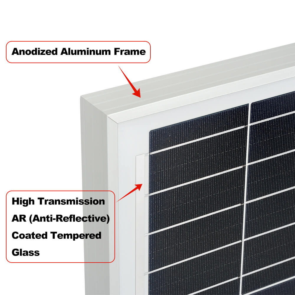 RICH SOLAR MEGA 200 MAX | 200 Watt 24 Volt Solar Panel | 25-Year Output Warranty | UL Certified