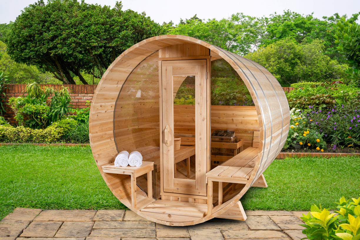 Dundalk Leisurecraft Canadian Timber Serenity MP Barrel Sauna | 4 Persons