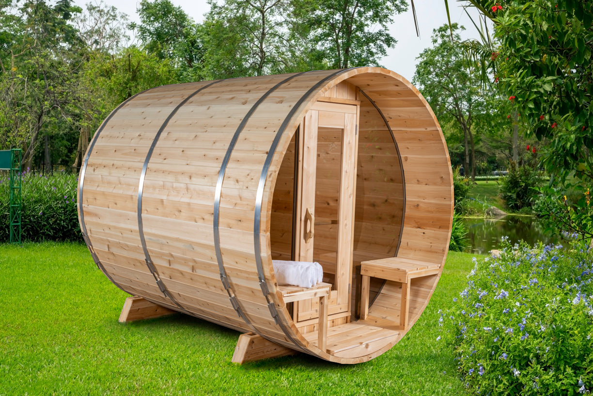 Dundalk Leisurecraft Canadian Timber Serenity MP Barrel Sauna | 4 Persons