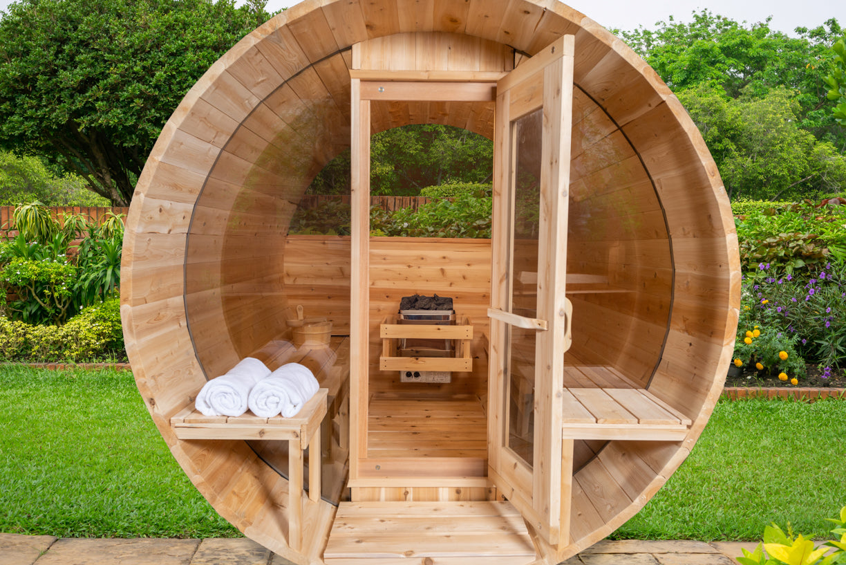 Dundalk Leisurecraft Canadian Timber Serenity MP Barrel Sauna | 4 Persons