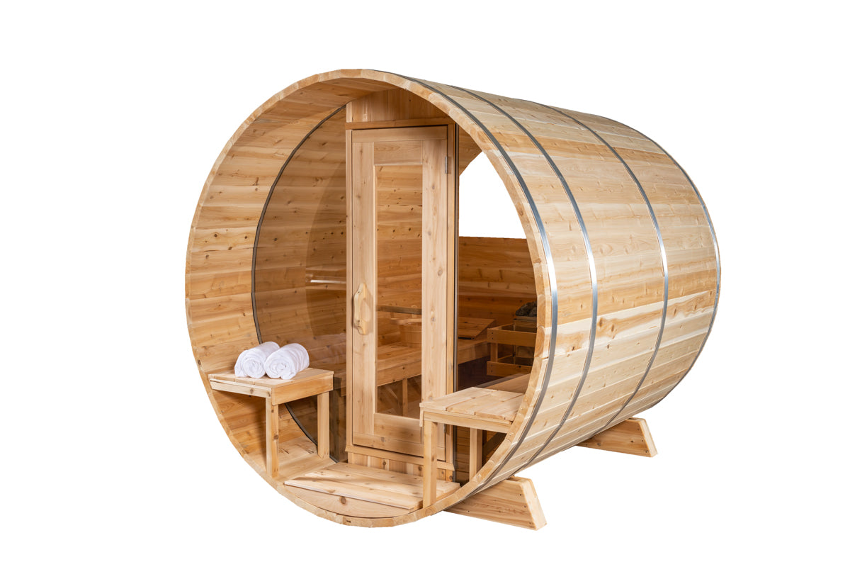 Dundalk Leisurecraft Canadian Timber Serenity MP Barrel Sauna | 4 Persons