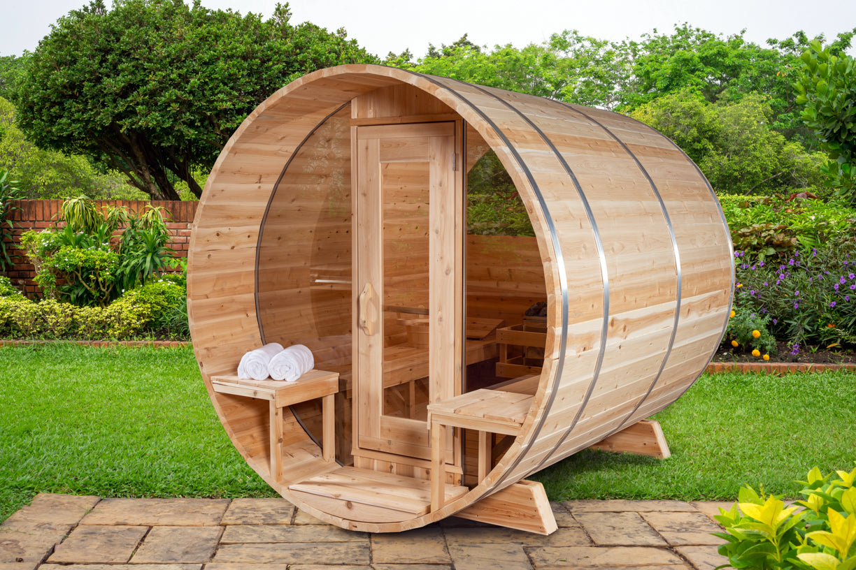 Dundalk Leisurecraft Canadian Timber Serenity MP Barrel Sauna | 4 Persons